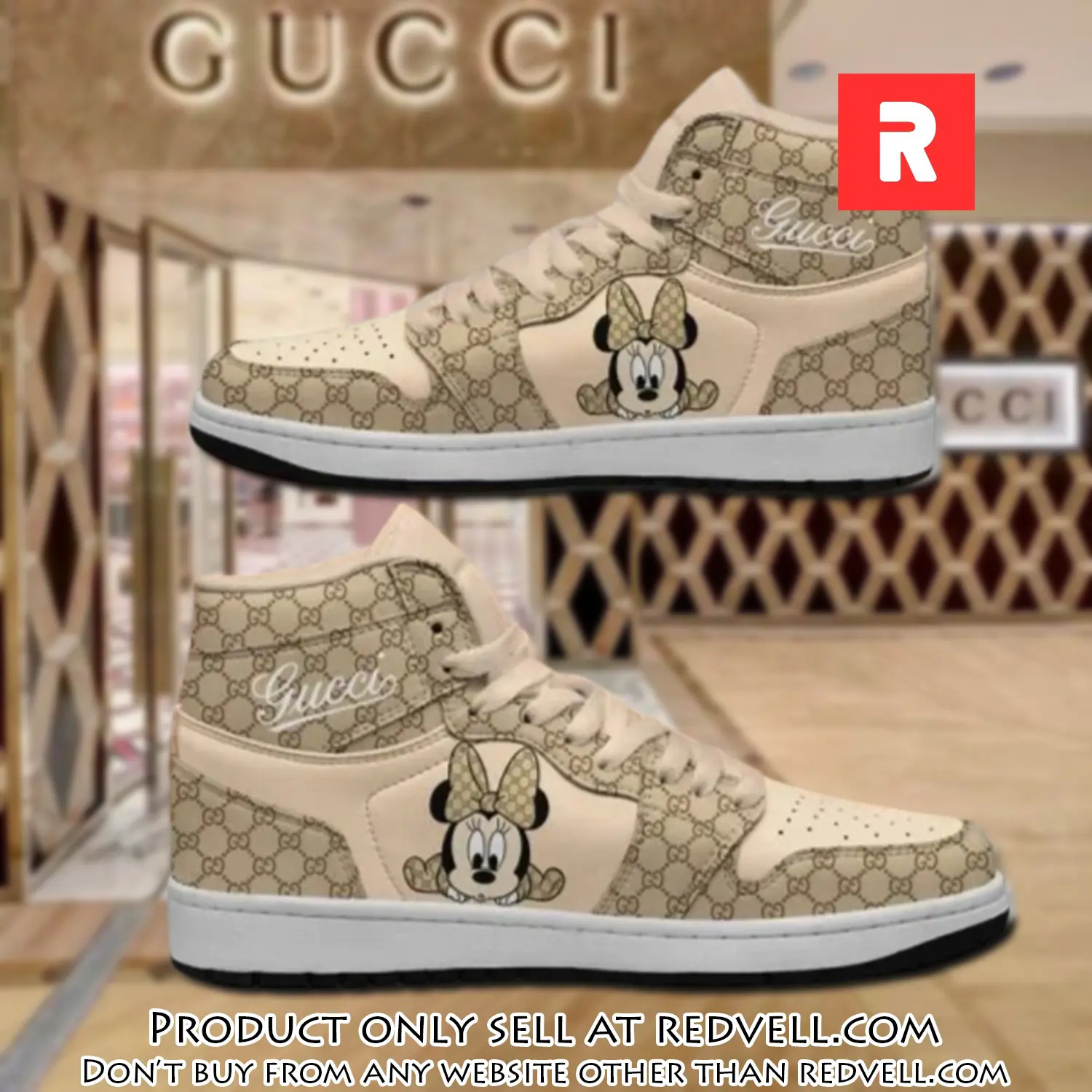 Gucci x mickey high air jordan sneakers shoes hot  disney gifts unisex rv3452723